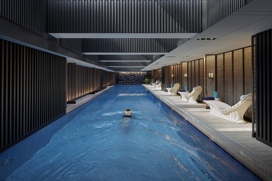 Mandarin Oriental Wangfujing, Beijing — the indoor swimming pool