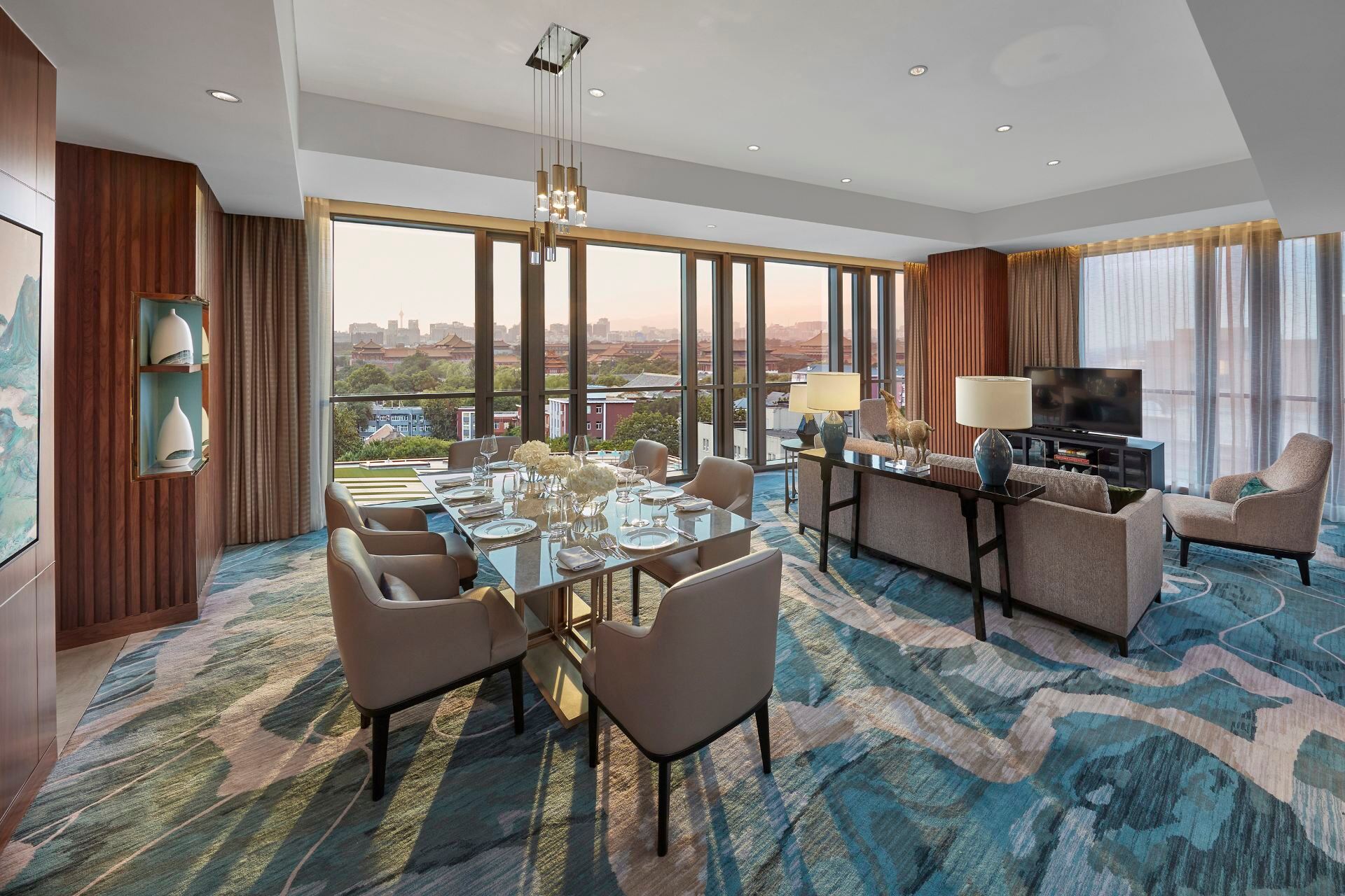 Mandarin Oriental Wangfujing, Beijing — a Two-Bedroom Deluxe suite living room