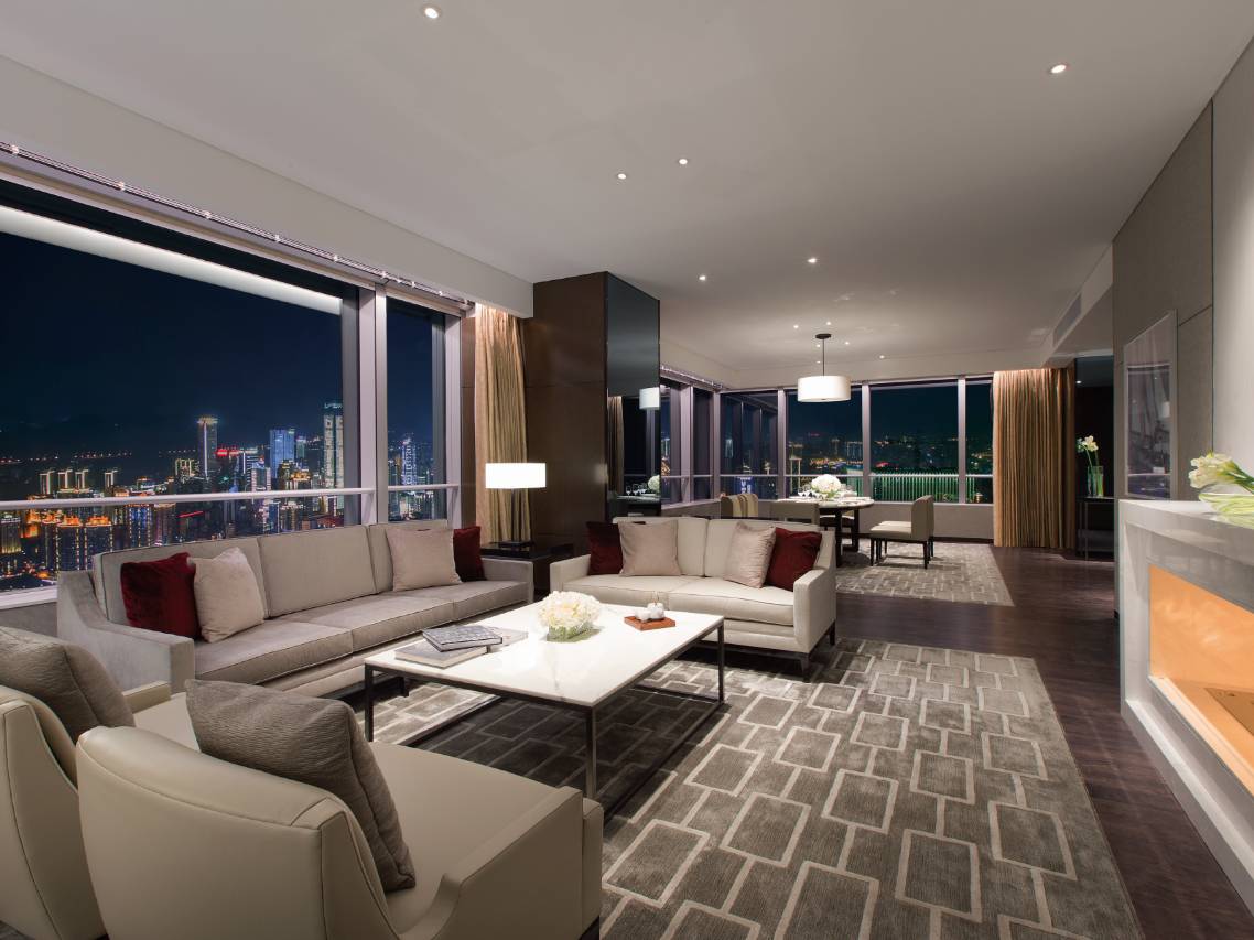 Niccolo Chongqing — suite living room in the tower crown