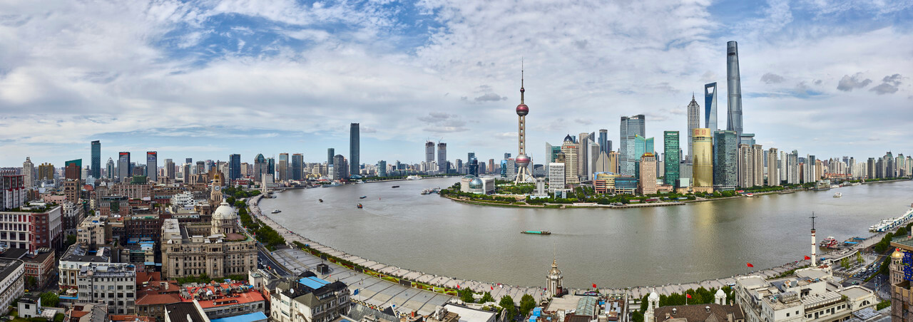 Waldorf Astoria Shanghai — the Huangpu River and Pudong skyline by day